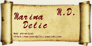 Marina Delić vizit kartica